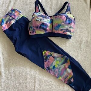 Victoria’s Secret Sport Bra Size 36D and Crop Leggings Size Medium